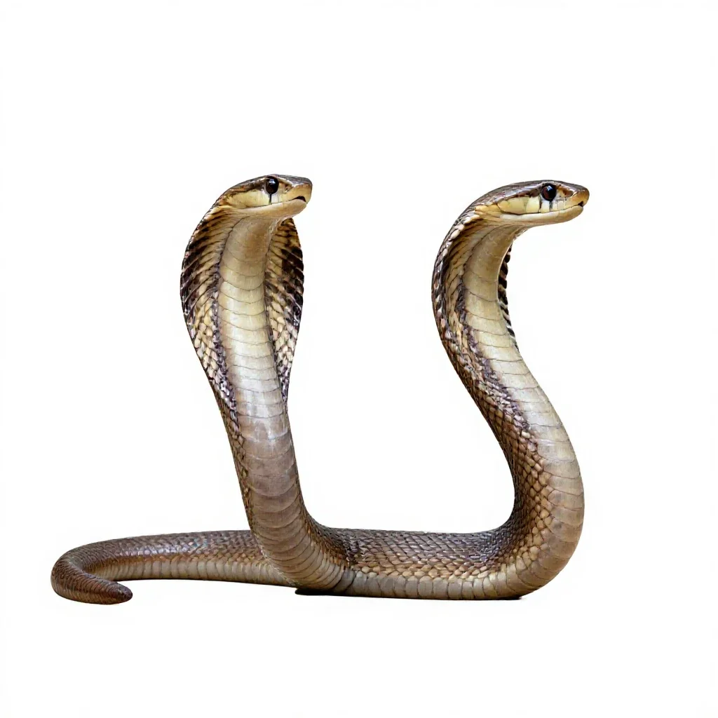 Cobra isolated on a white background