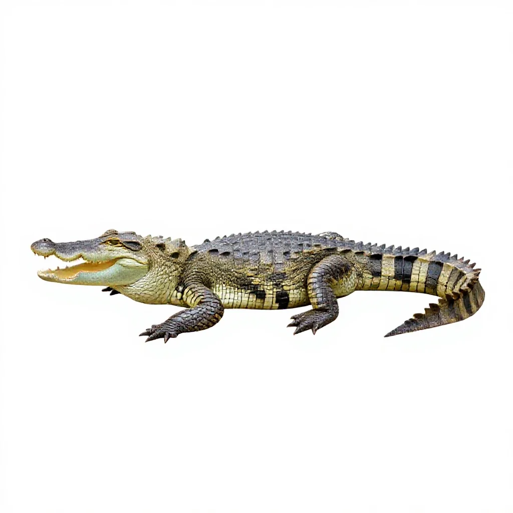 Crocodile isolated on a white background