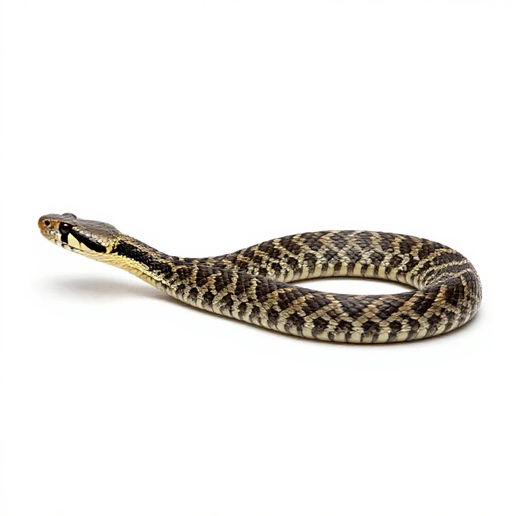 Death adder isolated on a white background