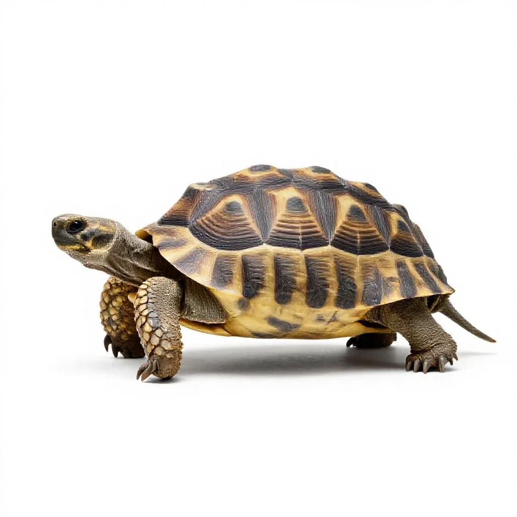 Desert tortoise isolated on a white background