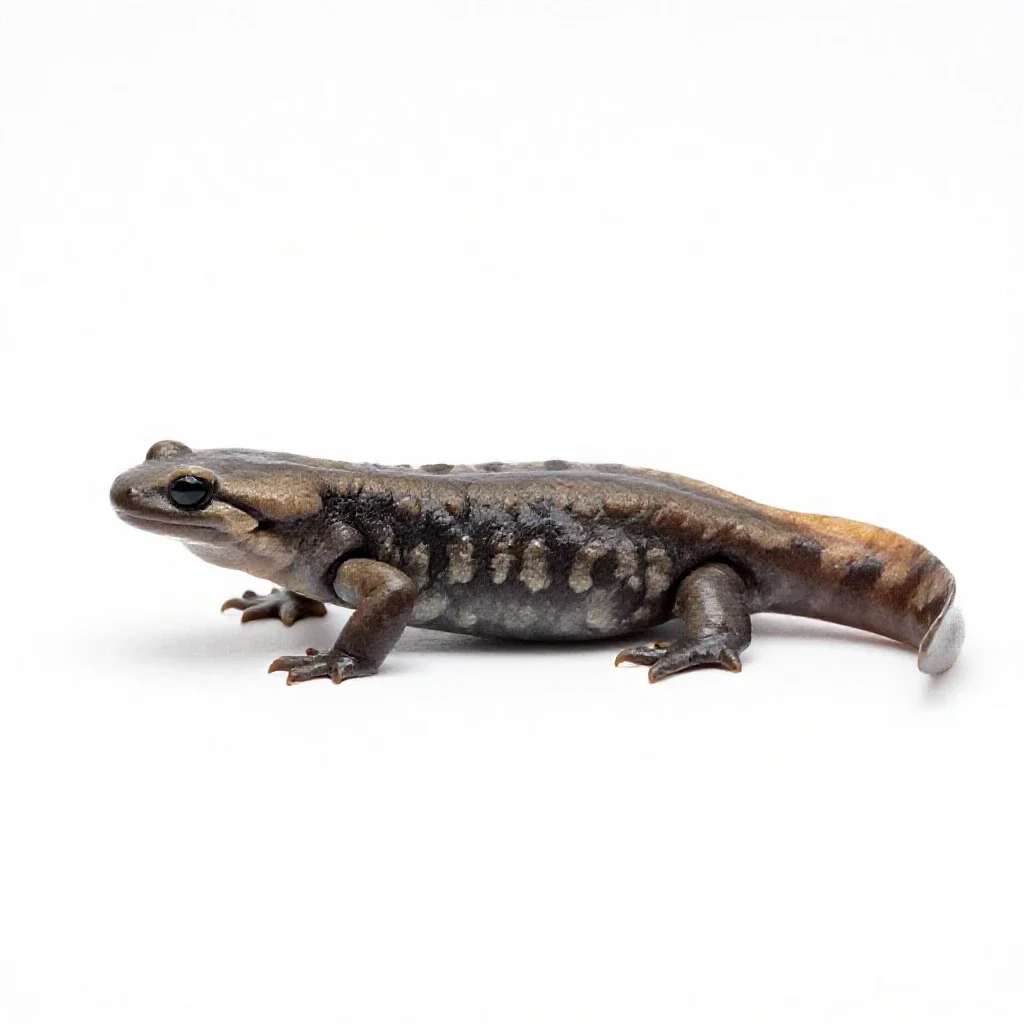 Dusky salamander isolated on a white background