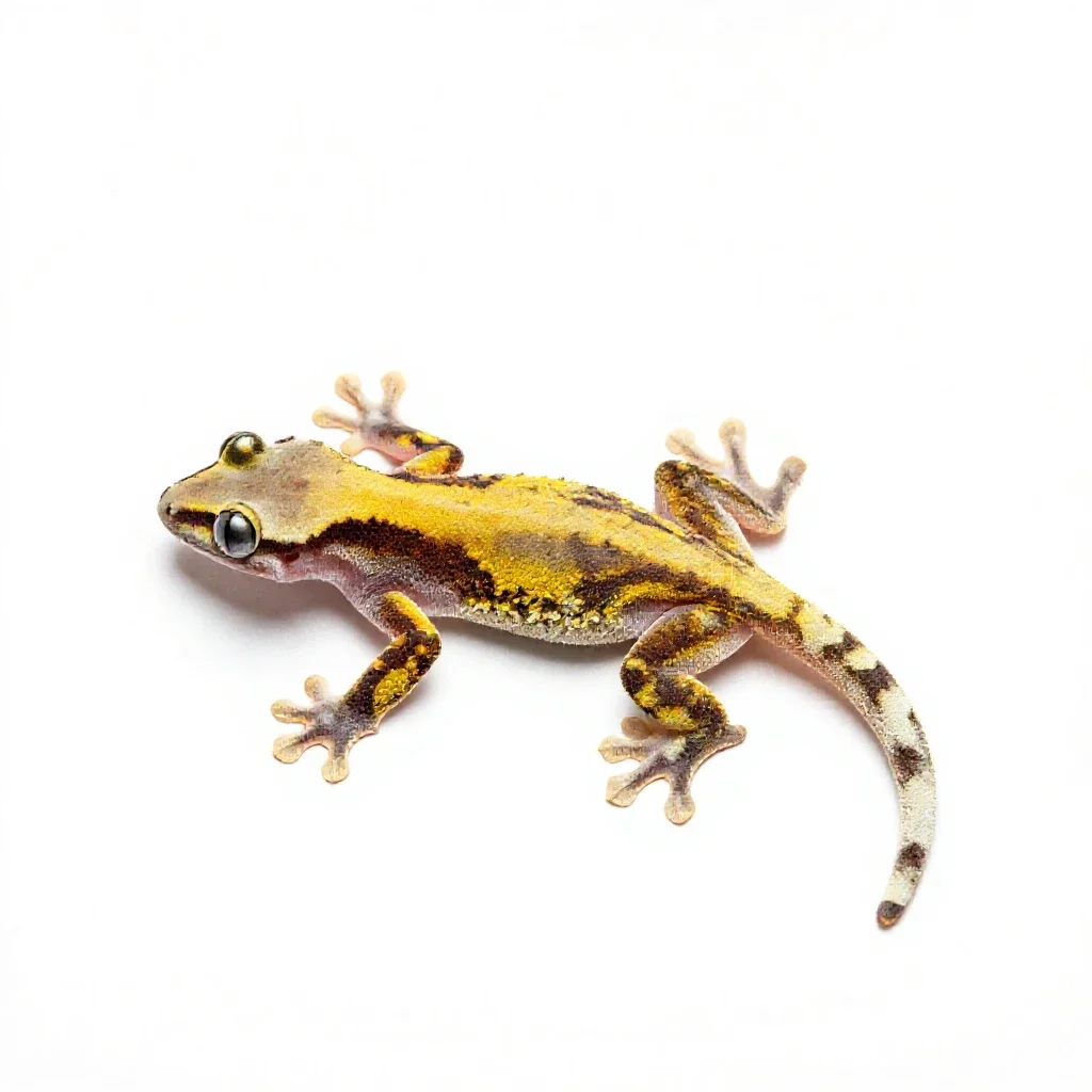 Flying gecko isolated on a white background