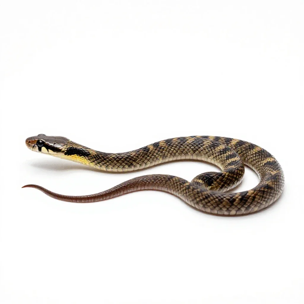 Garter snake isolated on a white background