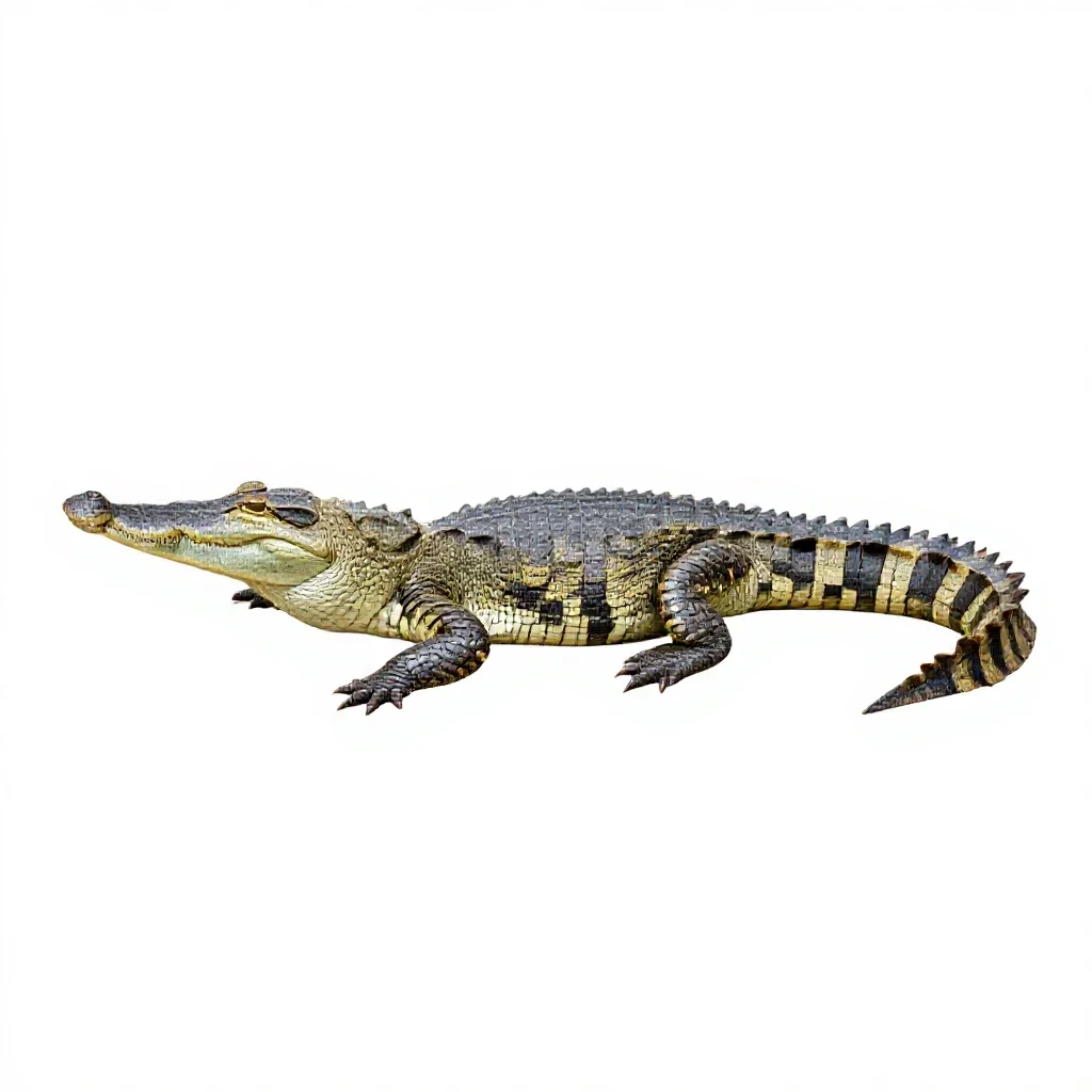 Gavial isolated on a white background