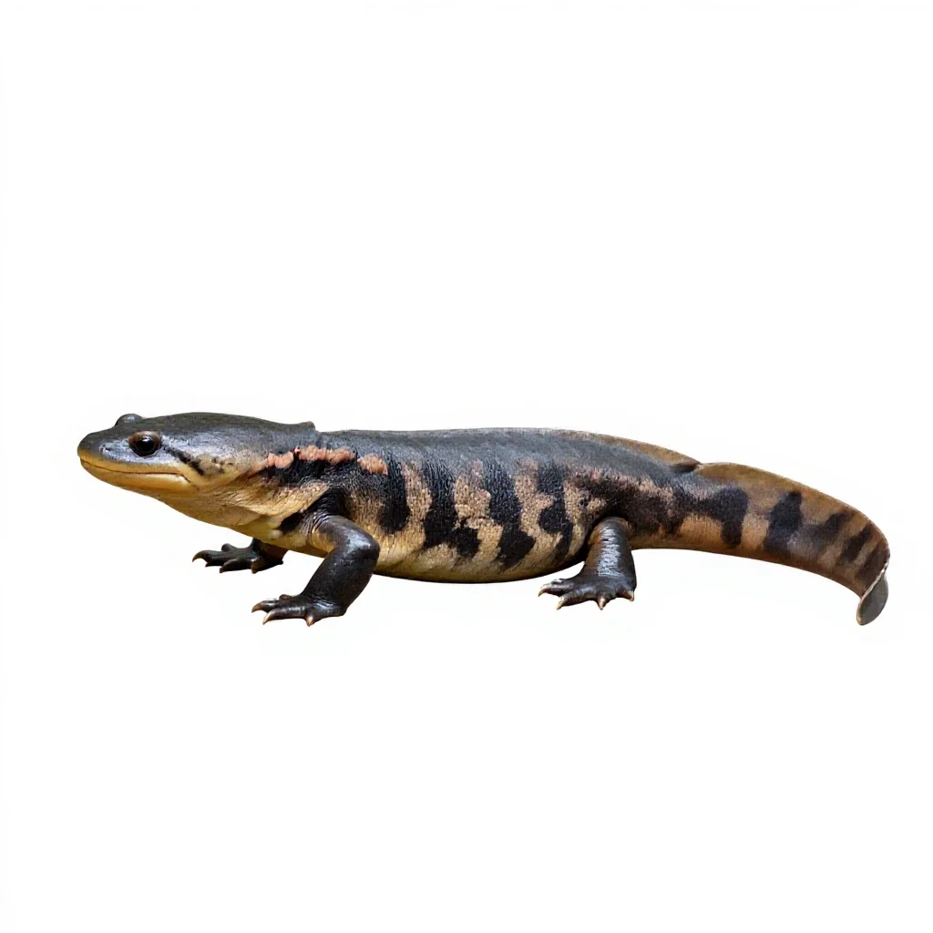 Giant salamander isolated on a white background