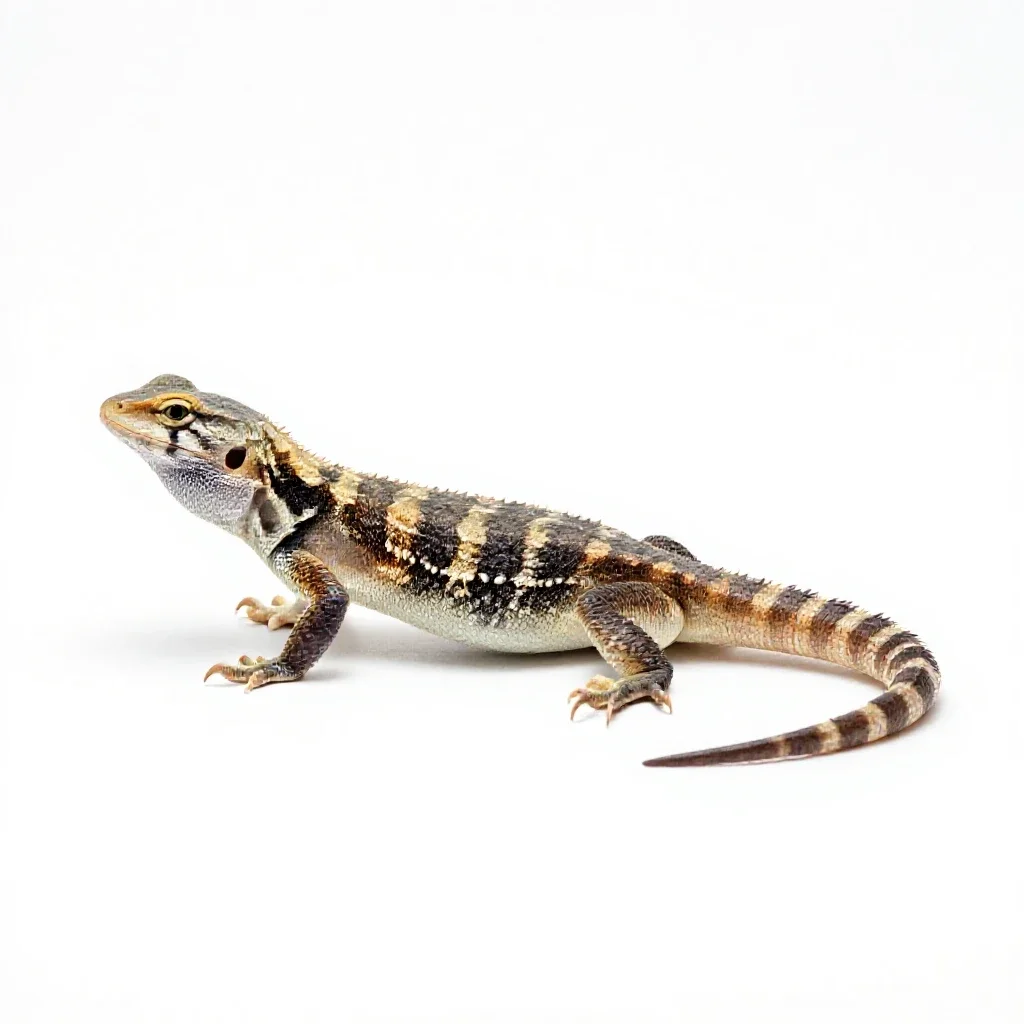 Glass lizard isolated on a white background