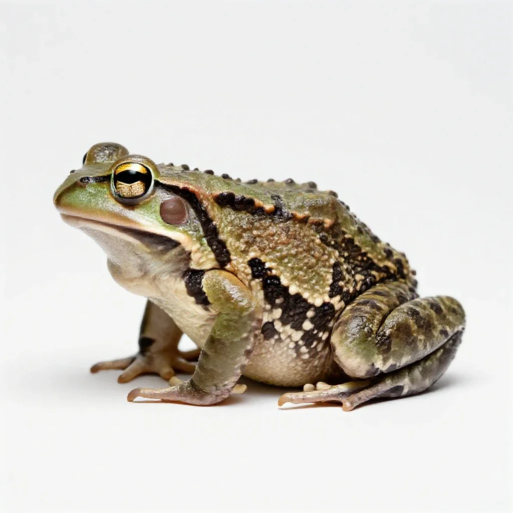 Goliath frog isolated on a white background