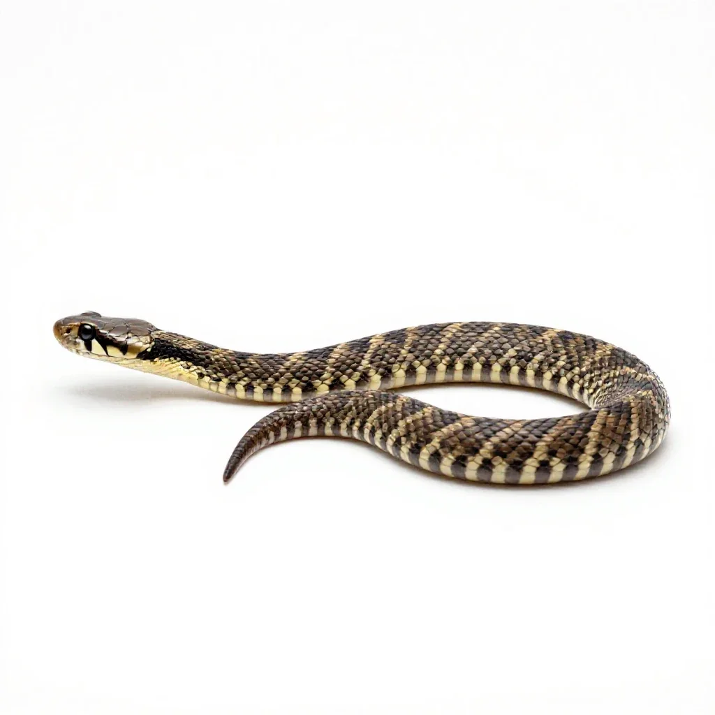 Gopher snake isolated on a white background