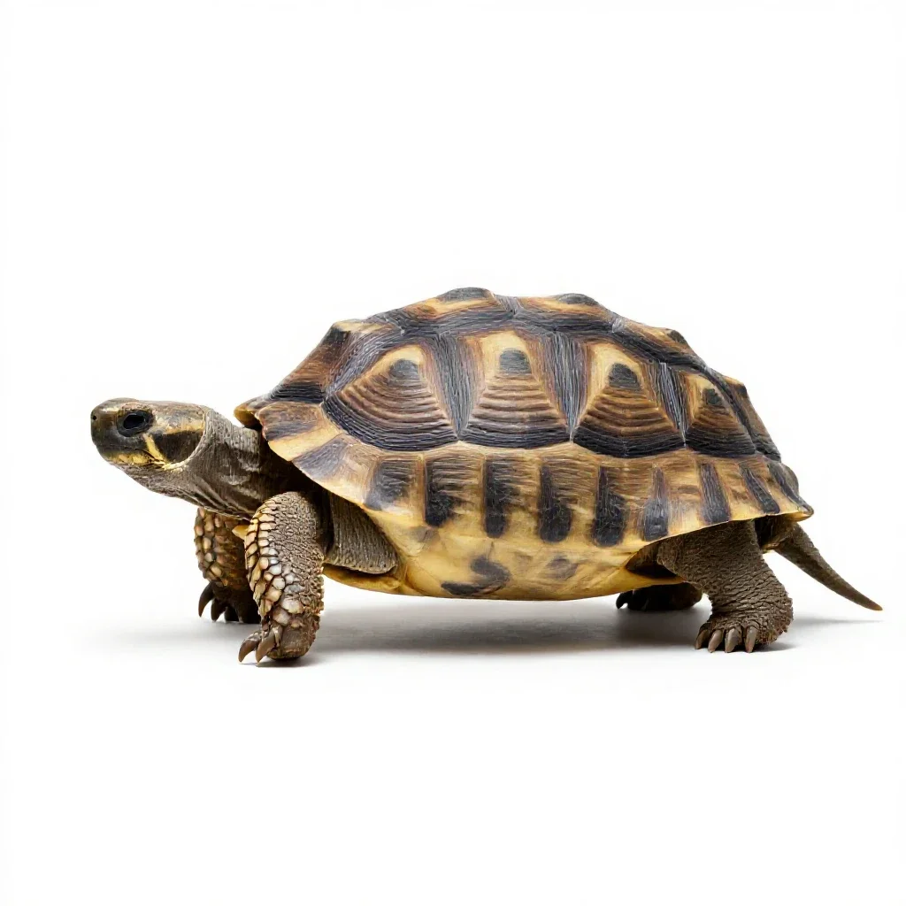 Gopher tortoise isolated on a white background