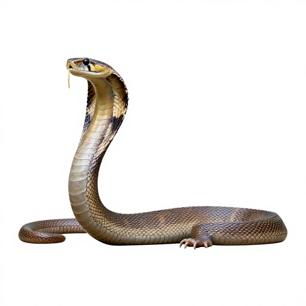 Hamadryad isolated on a white background