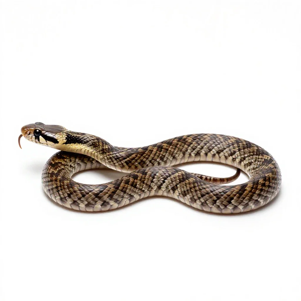Hognose snake isolated on a white background