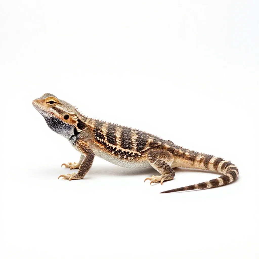 Horned lizard isolated on a white background