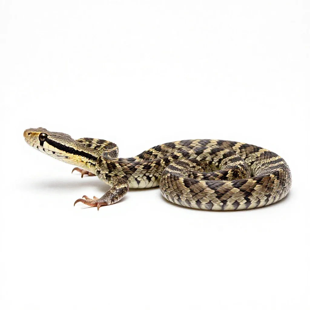 Horned viper isolated on a white background