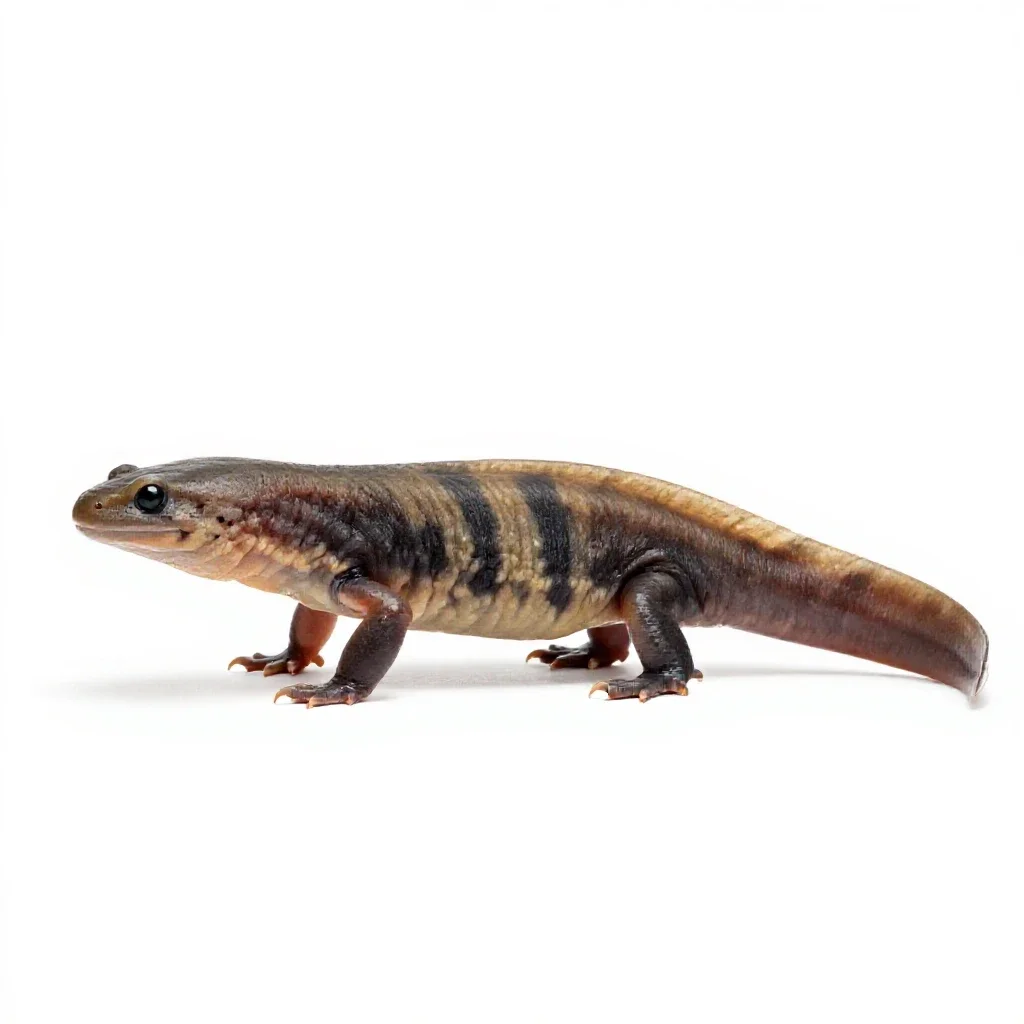 Labyrinthodont isolated on a white background
