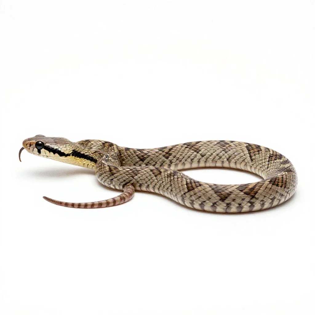Leaf-nosed snake isolated on a white background