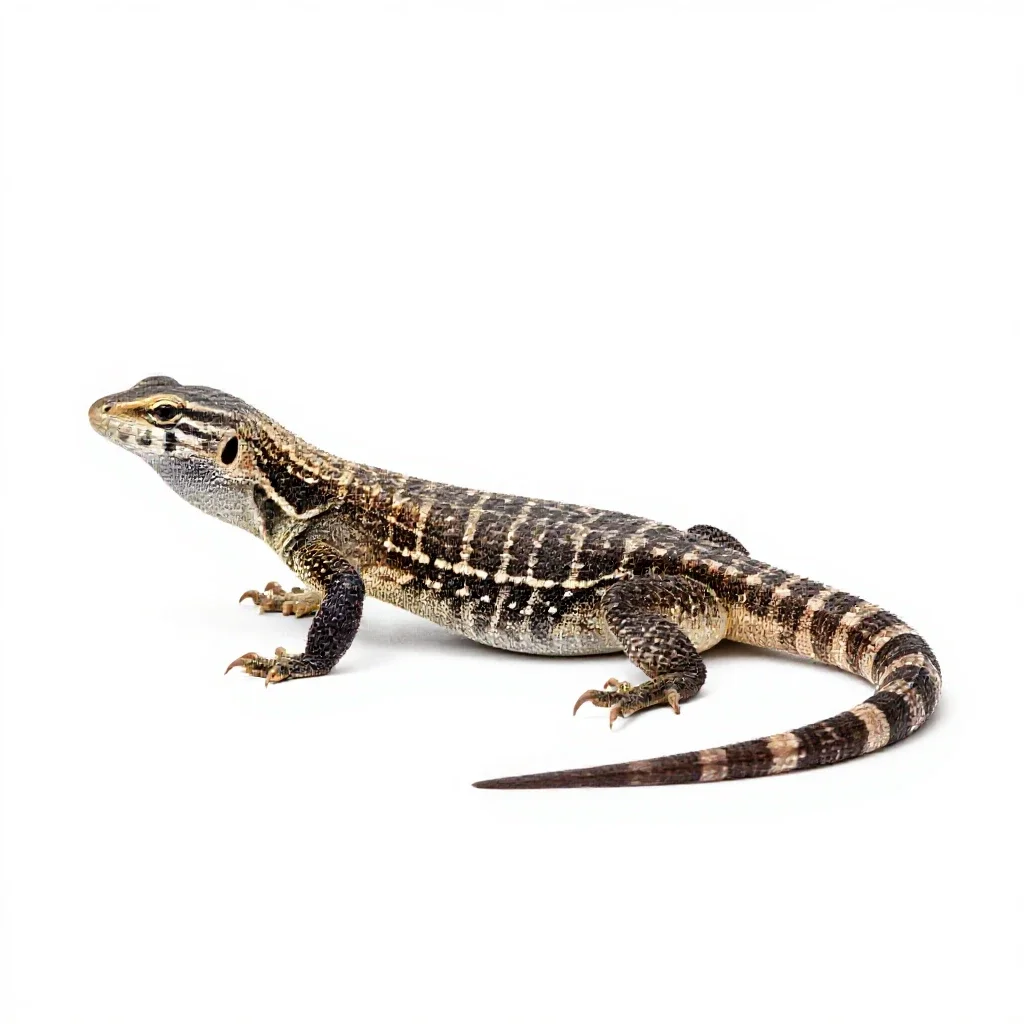 Leopard lizard isolated on a white background