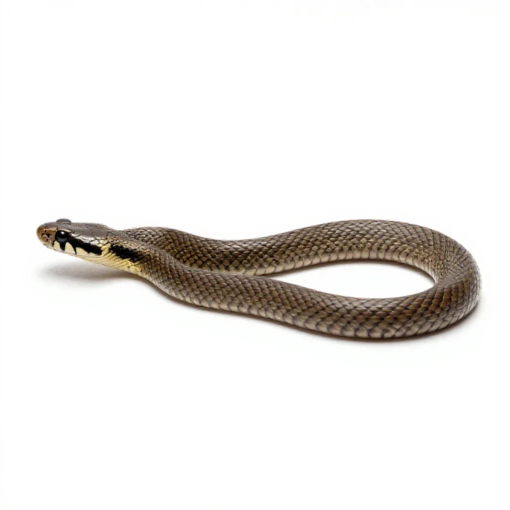 Lined snake isolated on a white background