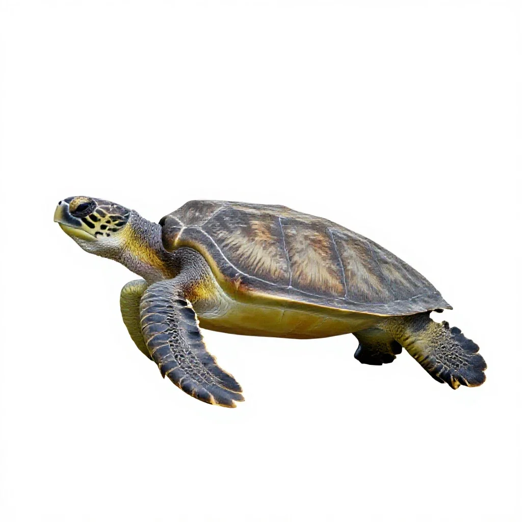 Loggerhead isolated on a white background