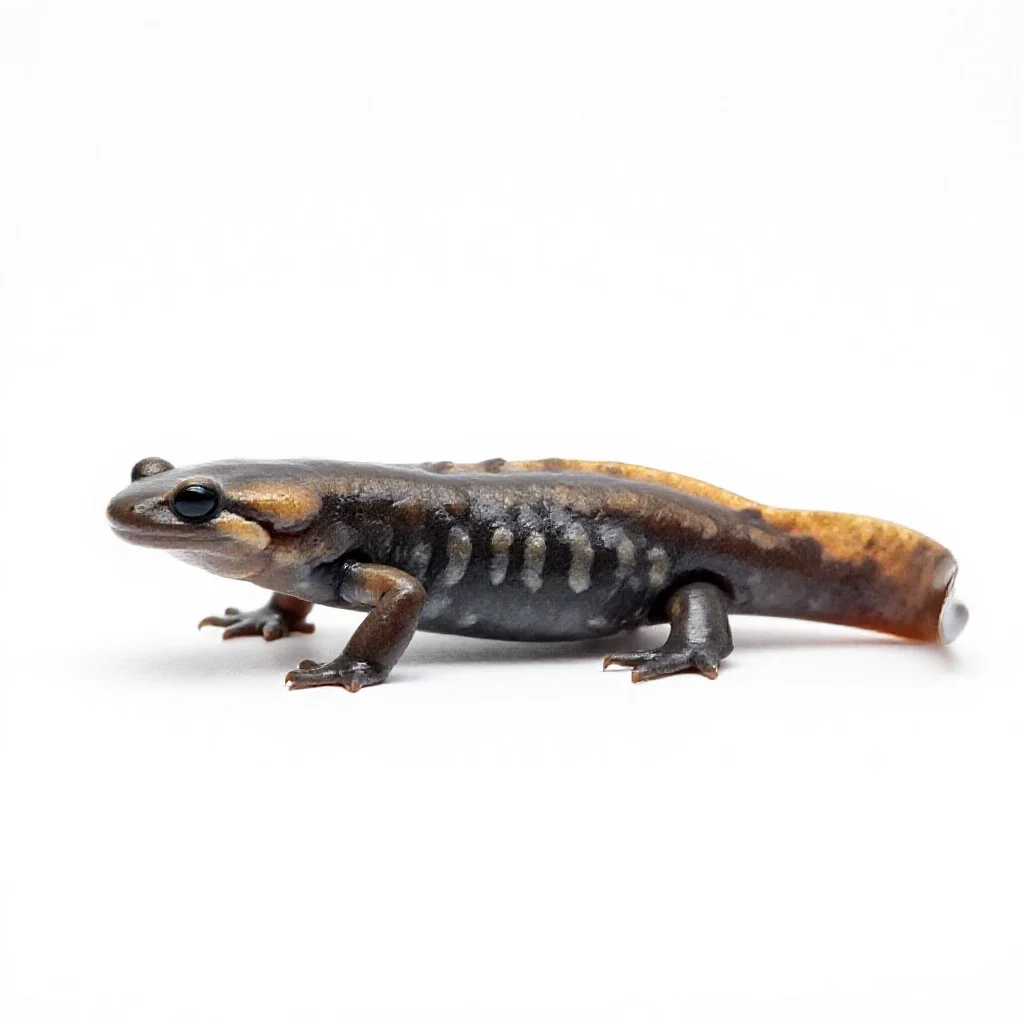 Lungless salamander isolated on a white background