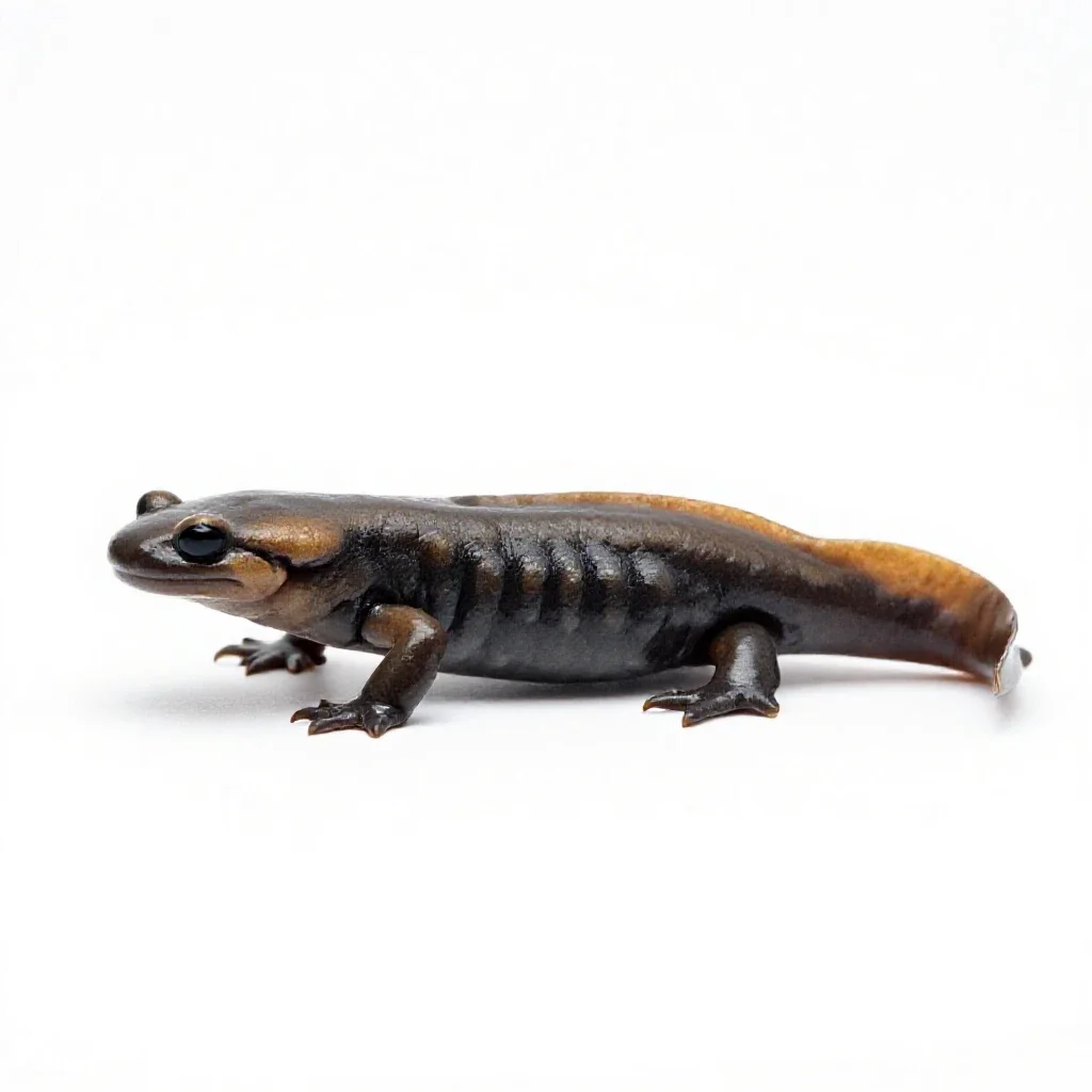 Mole salamander isolated on a white background