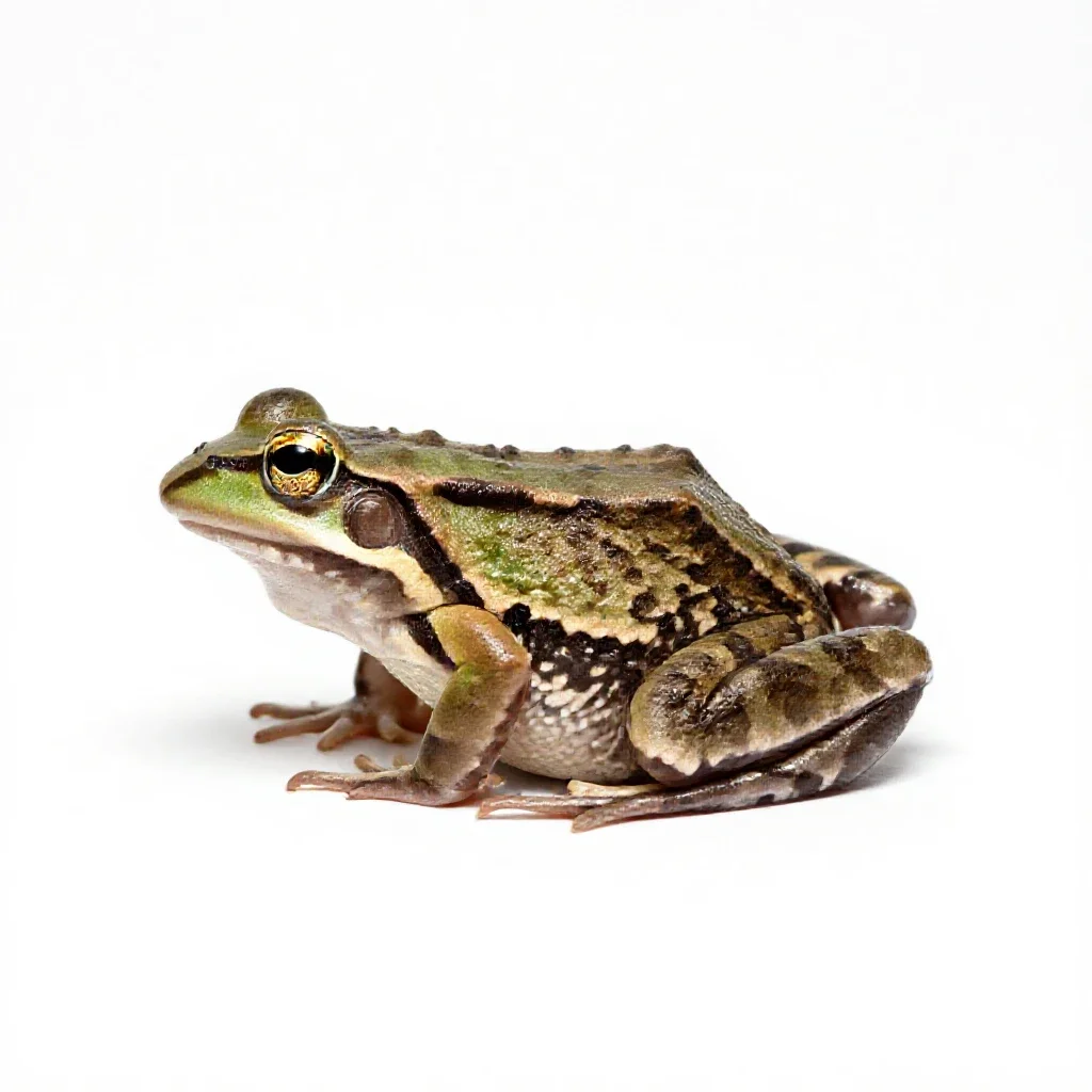 Northern cricket frog isolated on a white background