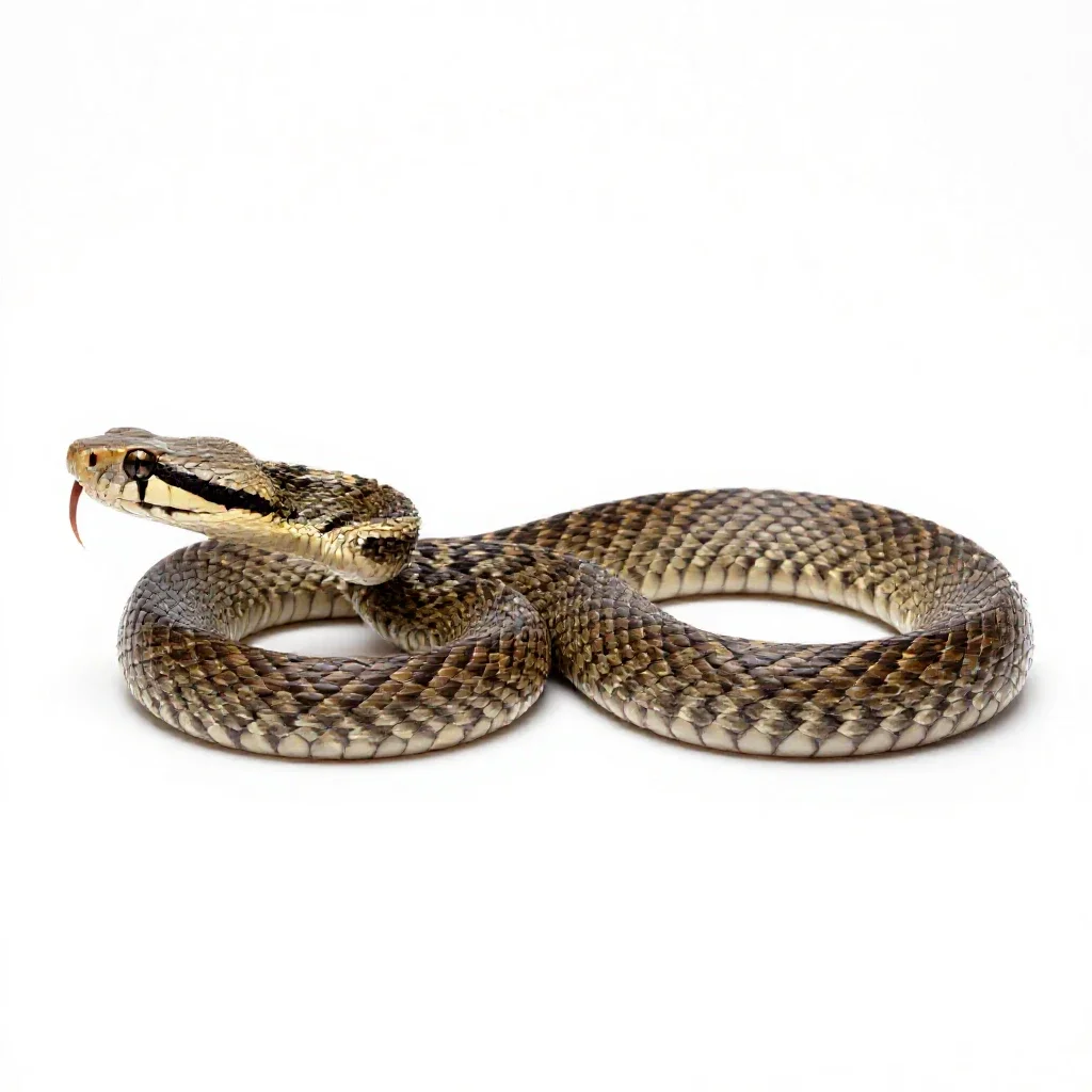 Pit viper isolated on a white background