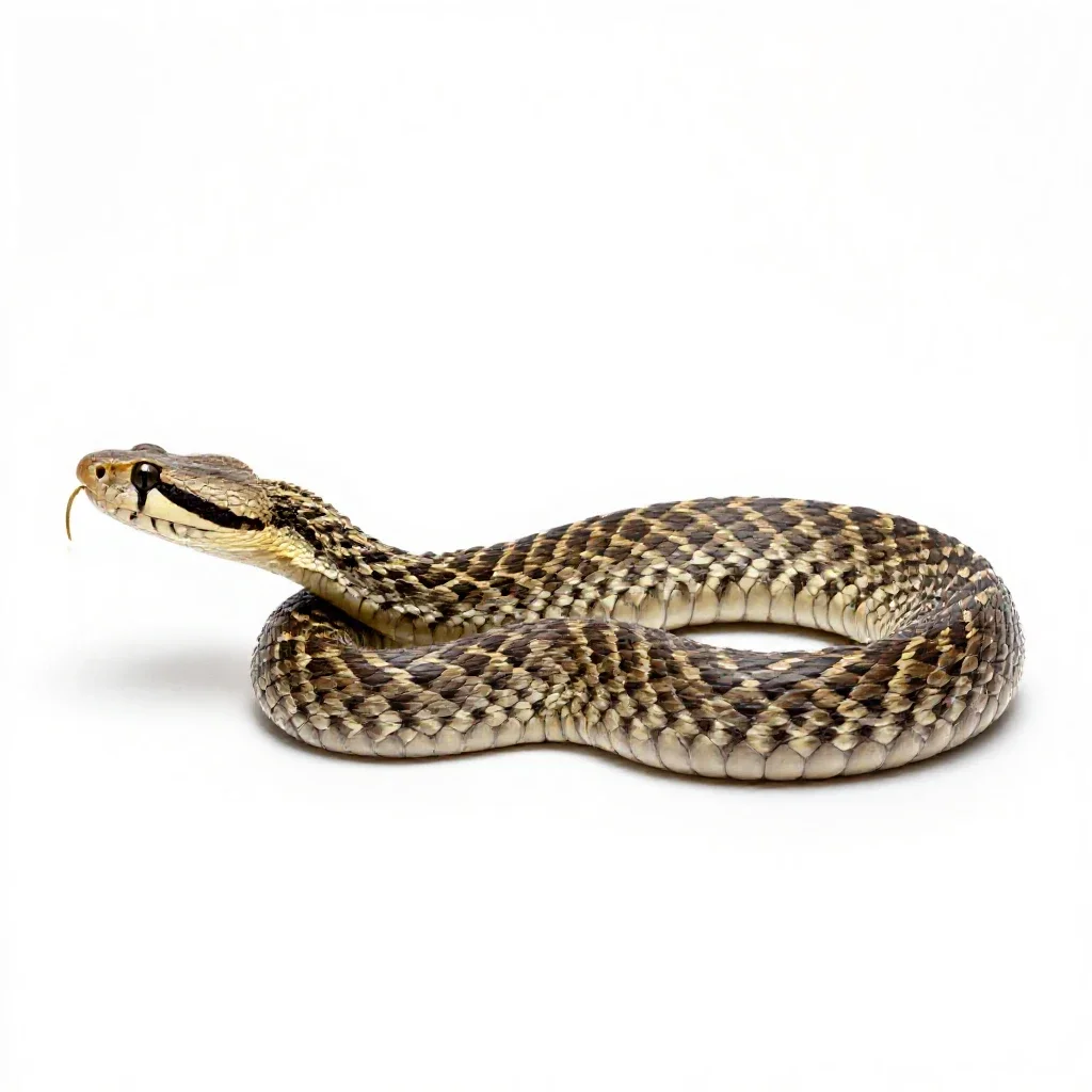Puff adder isolated on a white background