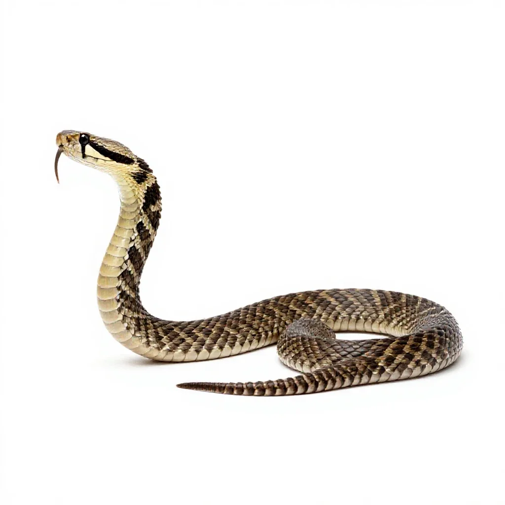 Rattlesnake isolated on a white background
