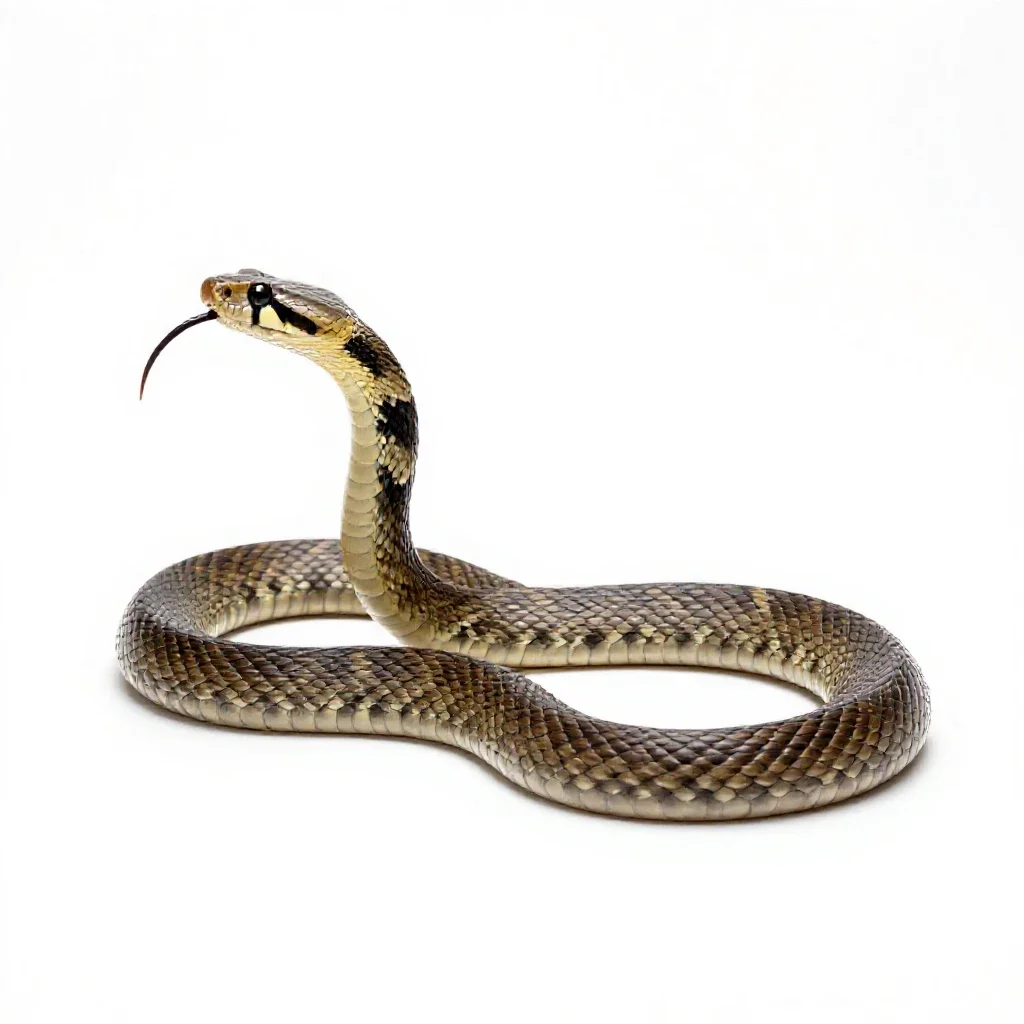 Ringhals isolated on a white background