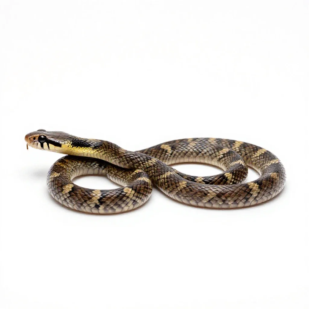 Ringneck snake isolated on a white background