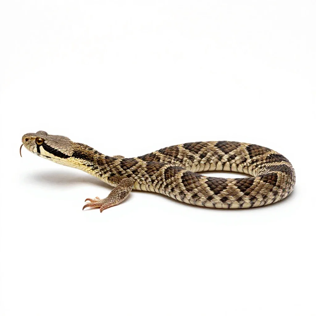 Rock rattlesnake isolated on a white background