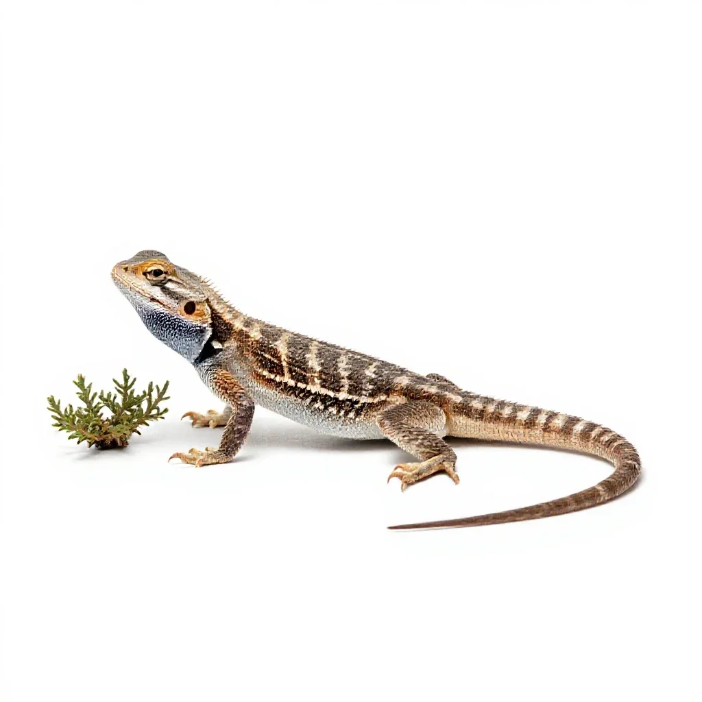 Sagebrush lizard isolated on a white background