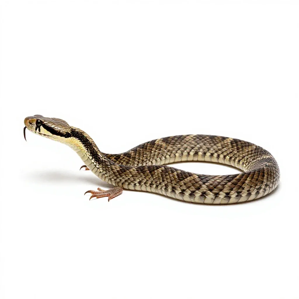 Speckled rattlesnake isolated on a white background