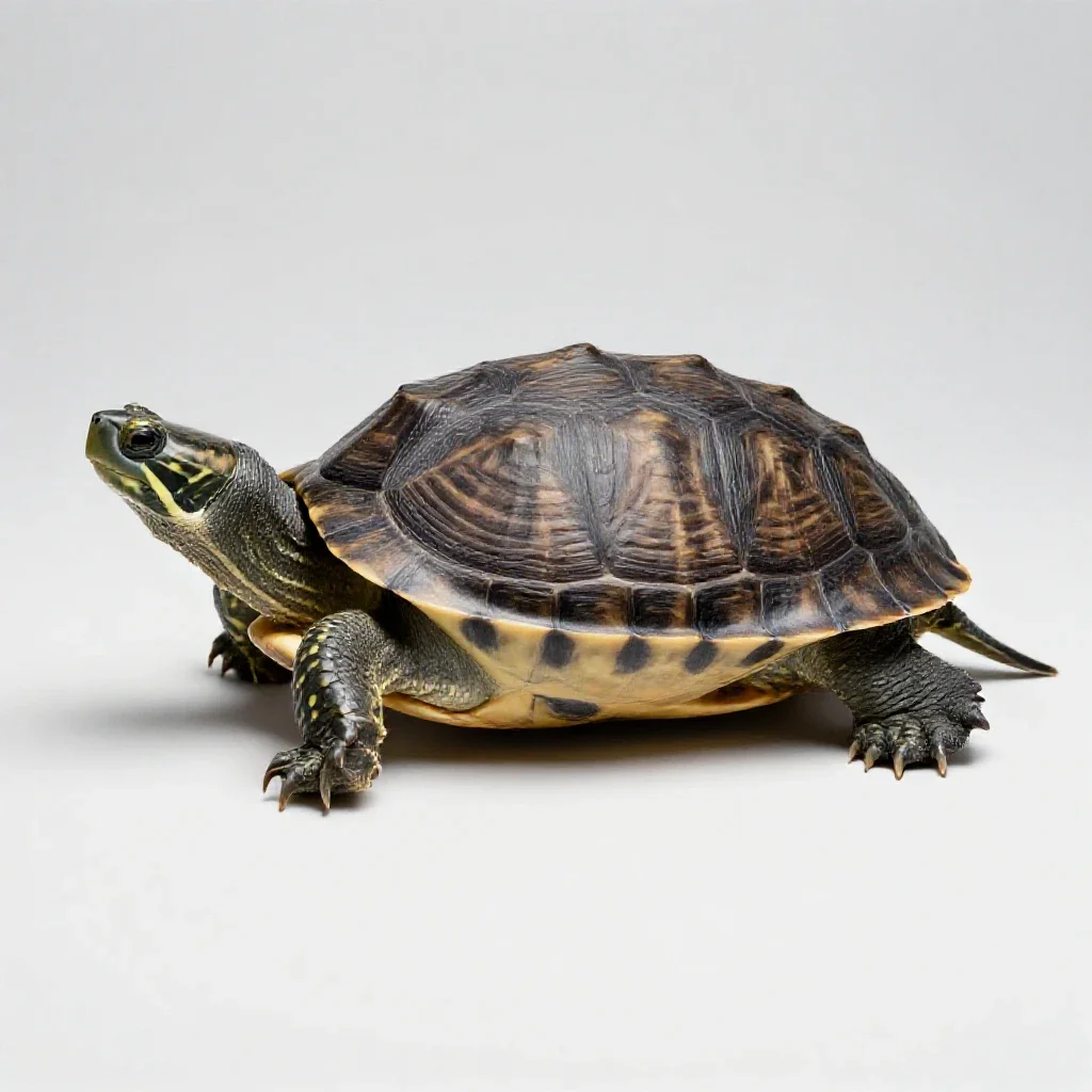 Spiny softshell isolated on a white background