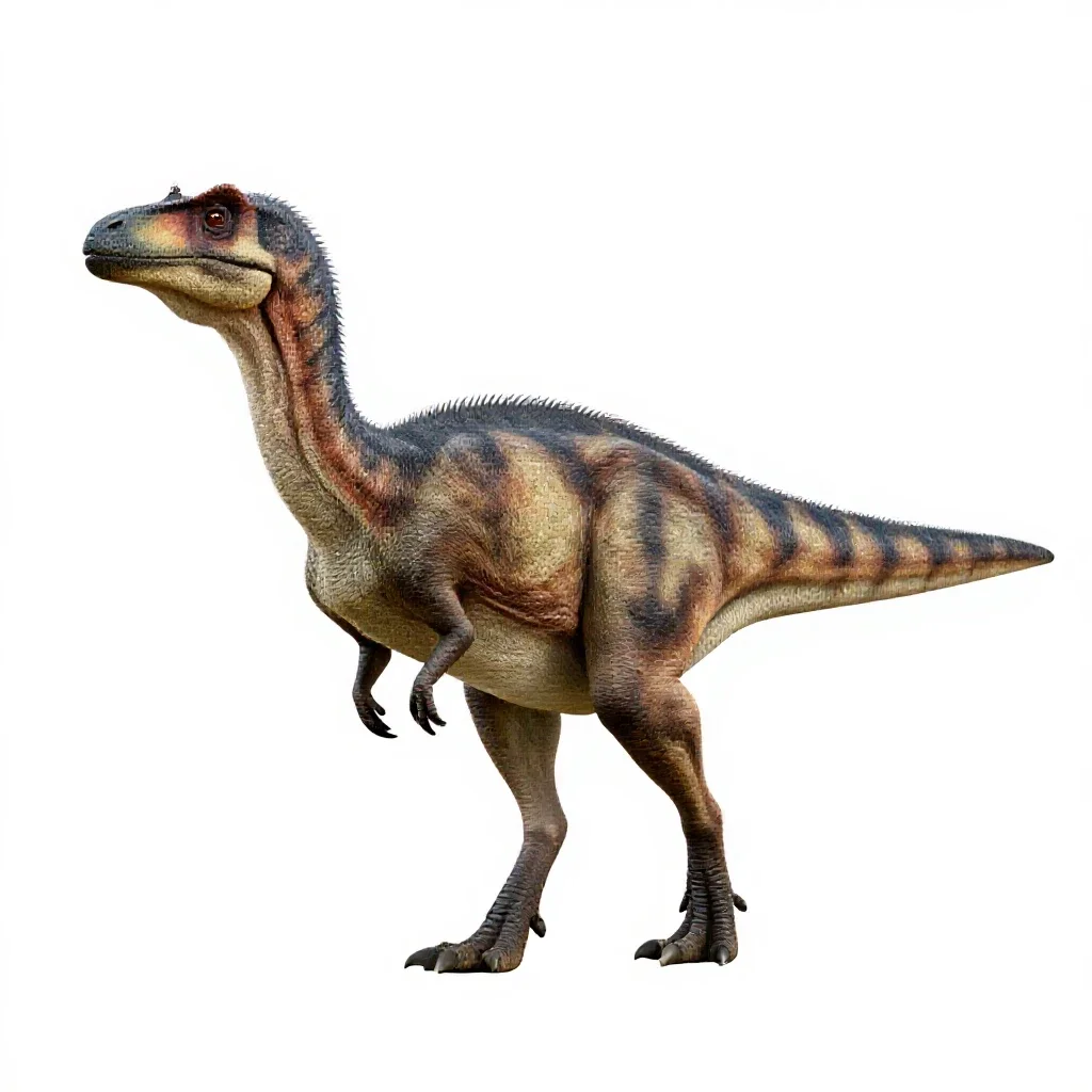 Struthiomimus isolated on a white background