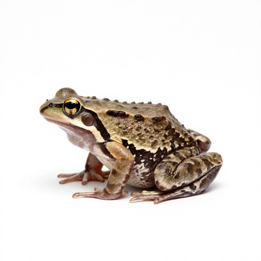 Tailed frog isolated on a white background