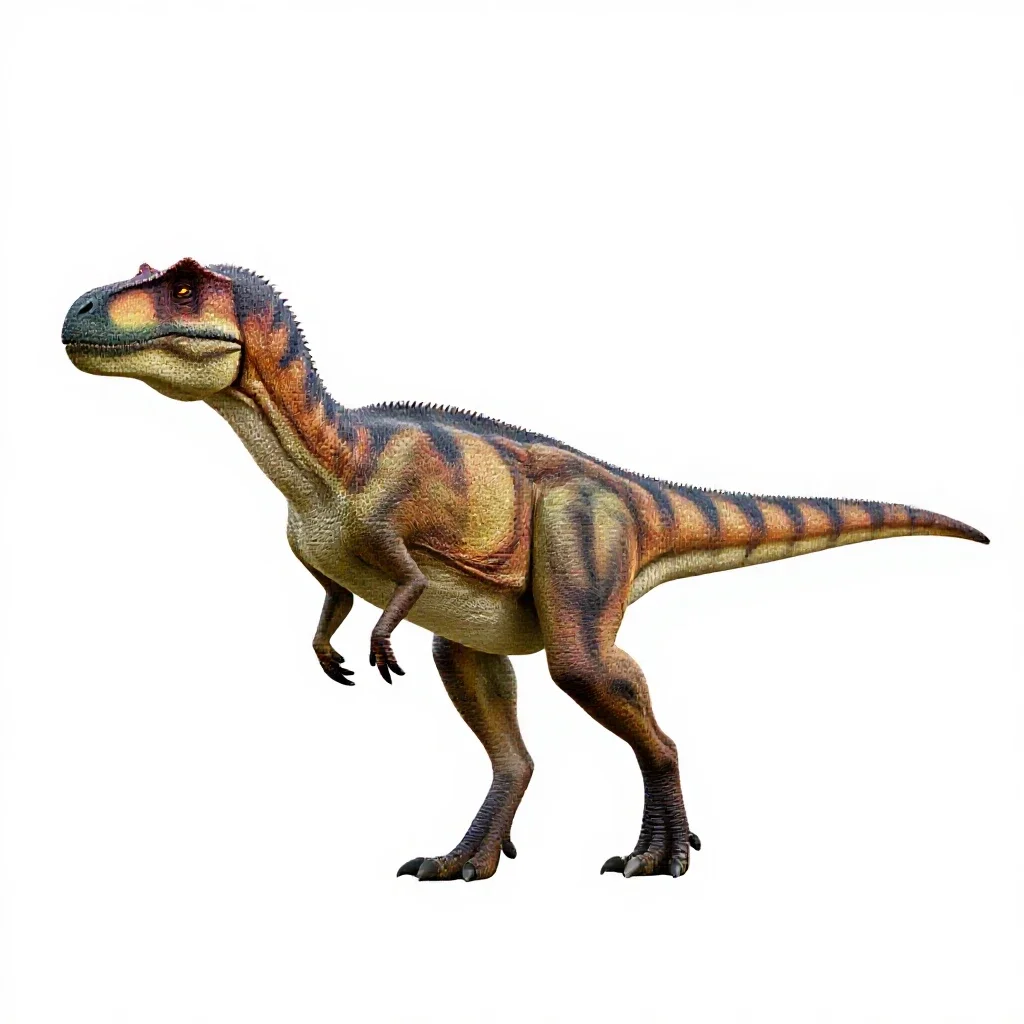 Theropod isolated on a white background