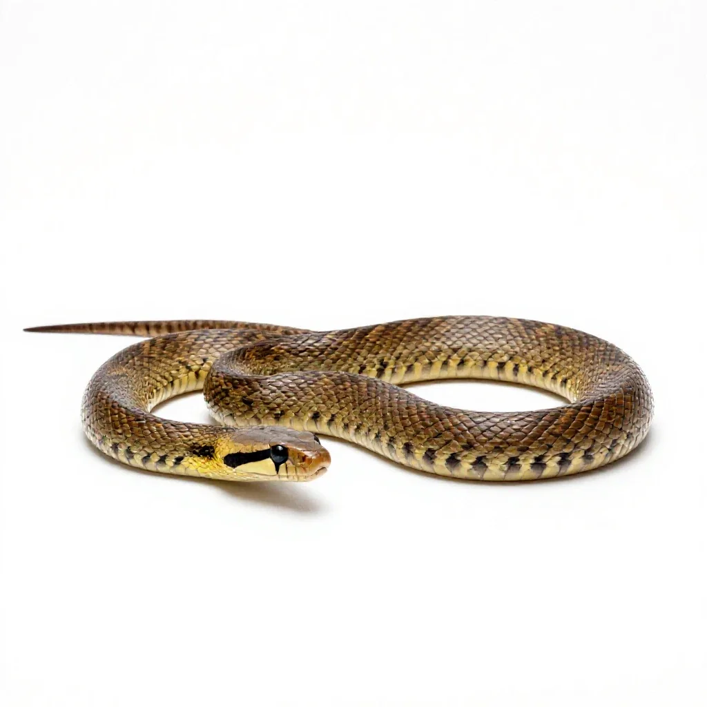 Tiger snake isolated on a white background