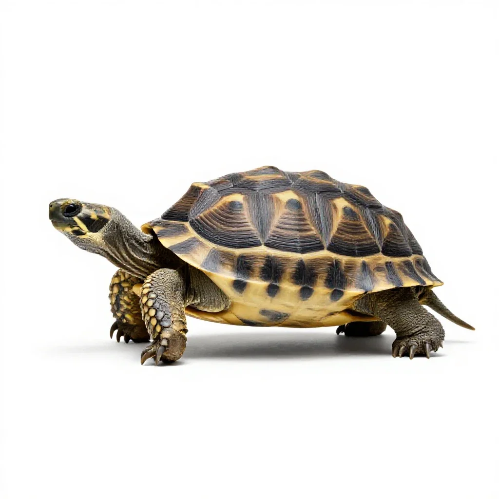 Tortoise isolated on a white background