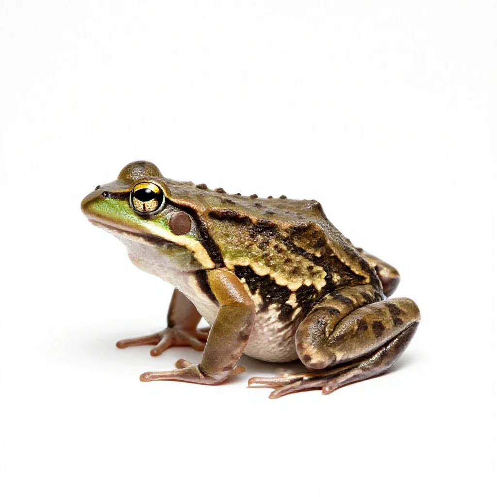 True frog isolated on a white background
