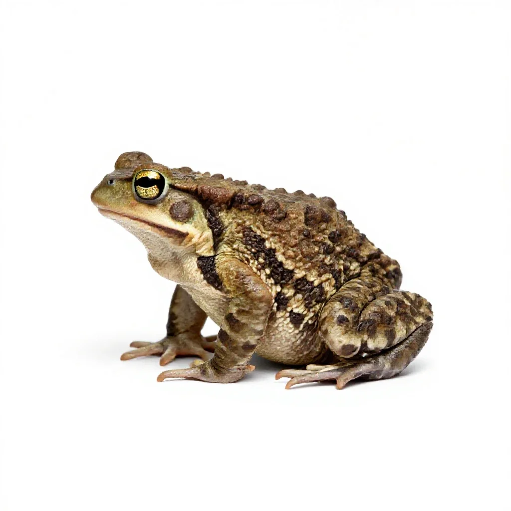 True toad isolated on a white background