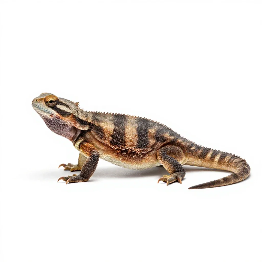 Tuatara isolated on a white background