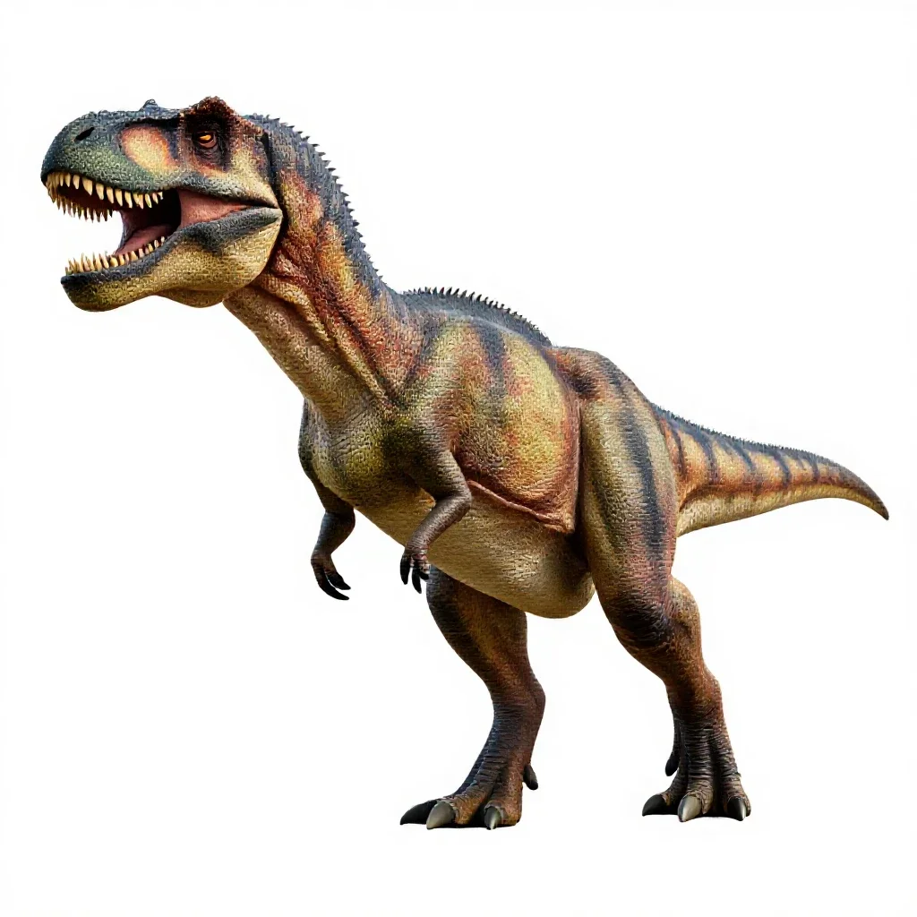 Tyrannosaur isolated on a white background