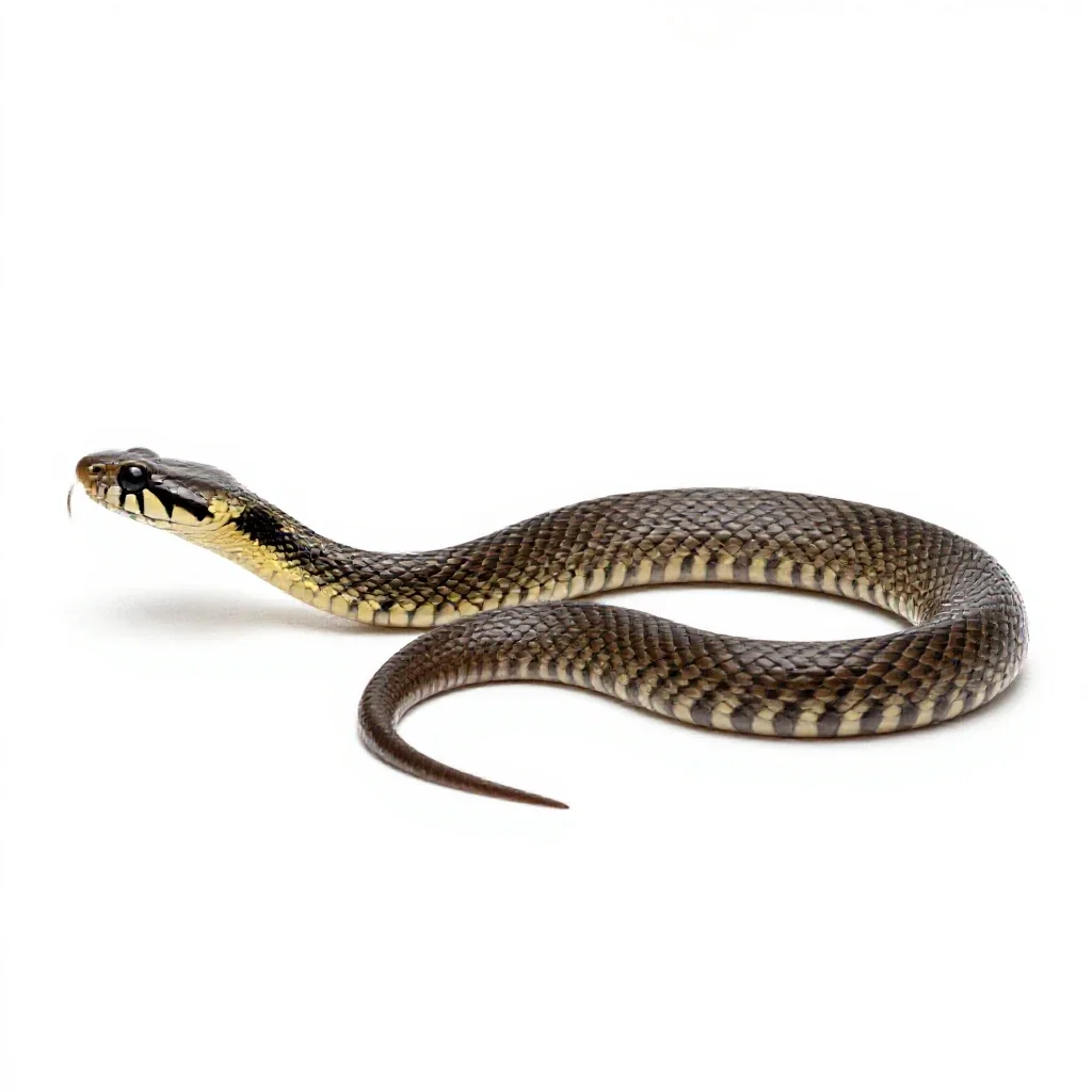 Water snake isolated on a white background