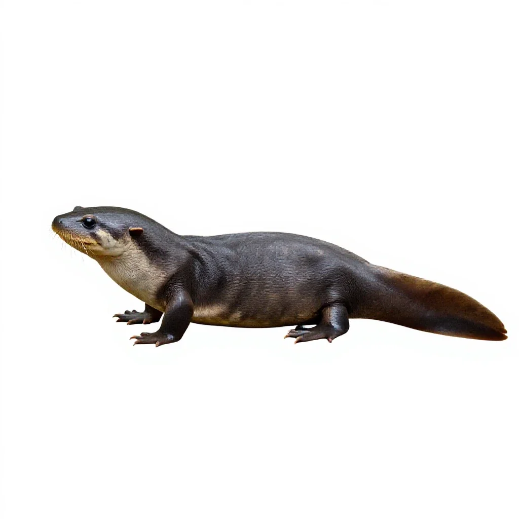 Waterdog isolated on a white background