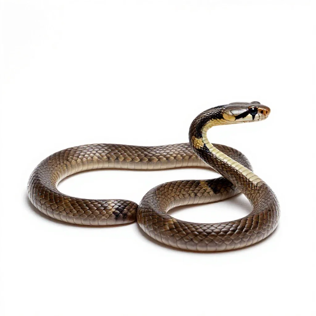 Western coral snake isolated on a white background