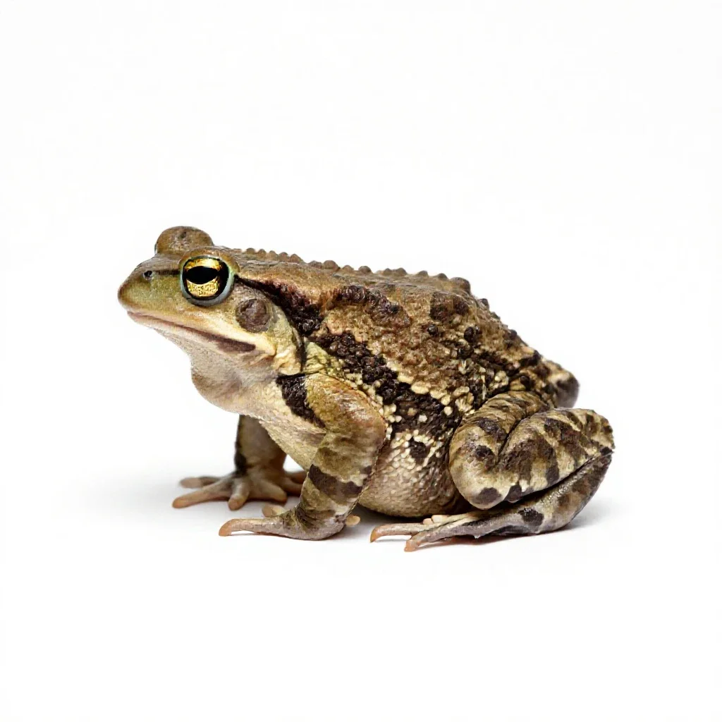 Western narrow-mouthed toad isolated on a white background