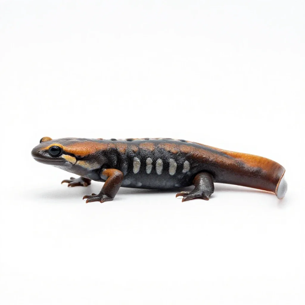 Western red-backed salamander isolated on a white background