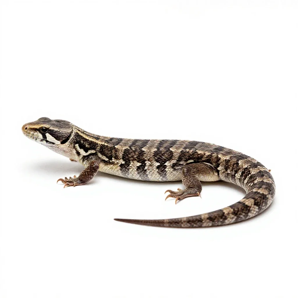 Western whiptail isolated on a white background