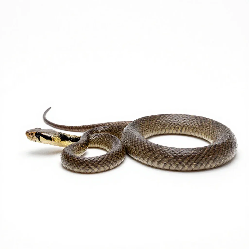 Whip-snake isolated on a white background